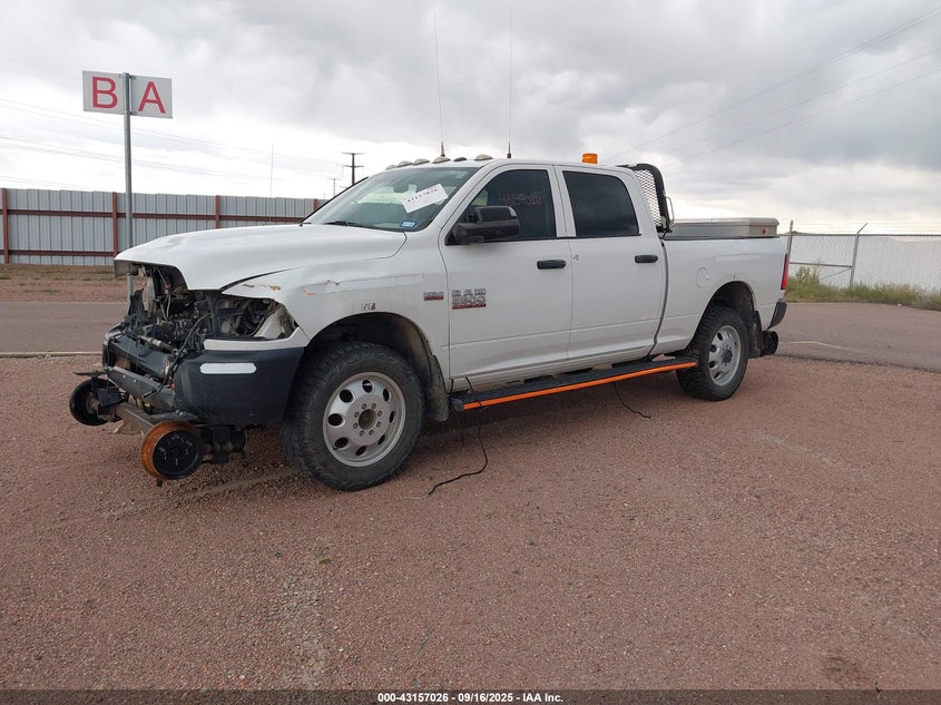 Vin: 3c6ur5cj6hg655514, lot: 43651396, ram 2500 tradesman  4x4 6'4 box 20172