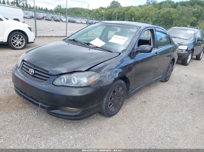 2004 Toyota Corolla S black sedan gasoline 1NXBR38E14Z244539 photo #3