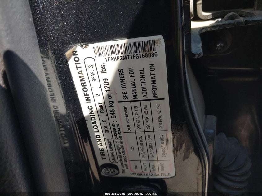 2015 FORD POLICE INTERCEPTOR - 1FAHP2MT1FG168086