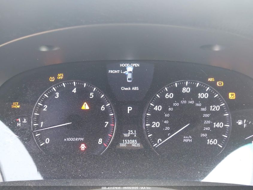 2012 Lexus Ls 460 VIN: JTHBL5EF7C5109569 Lot: 43157635