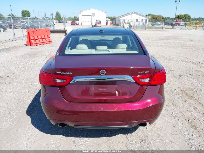 2016 Nissan Maxima 3.5 Platinum VIN: 1N4AA6AP0GC904204 Lot: 43157706