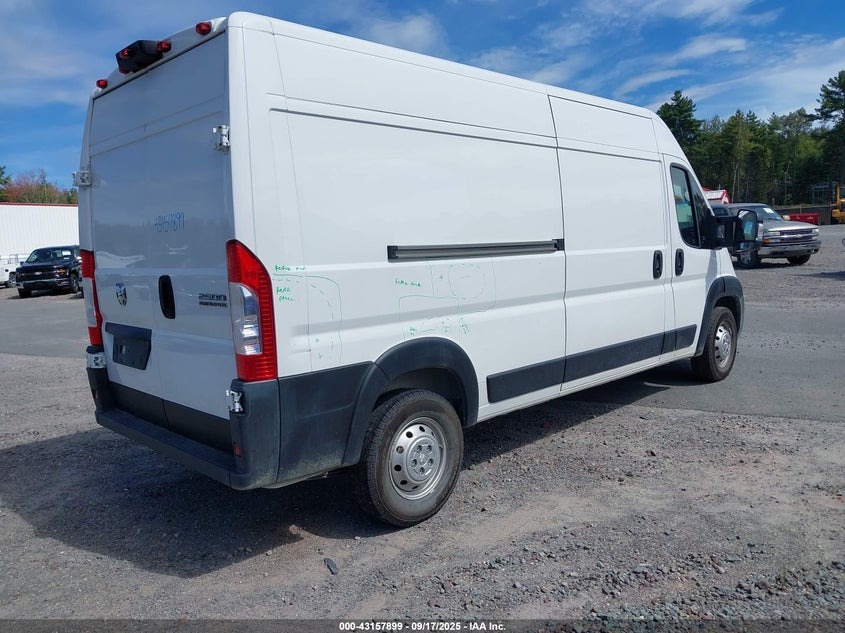 Vin: 3c6lrvdg1pe563915, lot: 43652269, ram promaster 2500 high roof 159 wb 20234