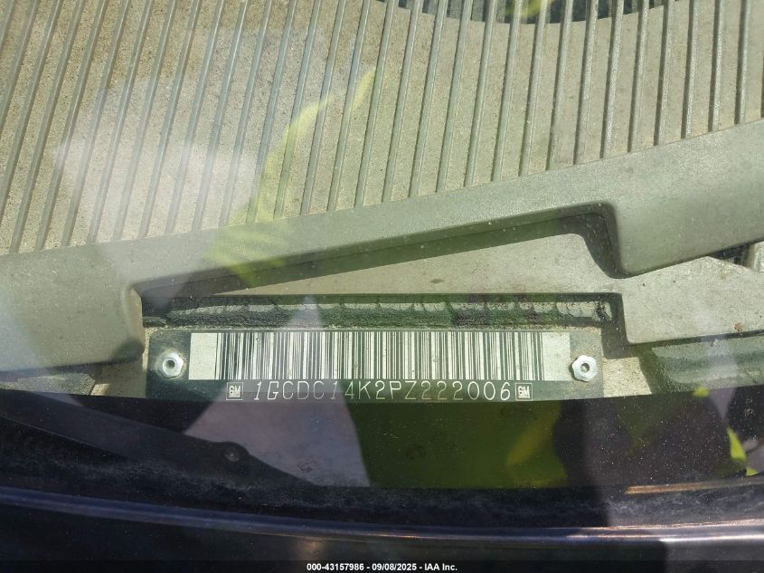 1993 Chevrolet Gmt-400 C1500 VIN: 1GCDC14K2PZ222006 Lot: 43157986