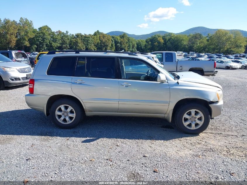 2003 Toyota Highlander V6 VIN: JTEHF21A930128211 Lot: 43158259