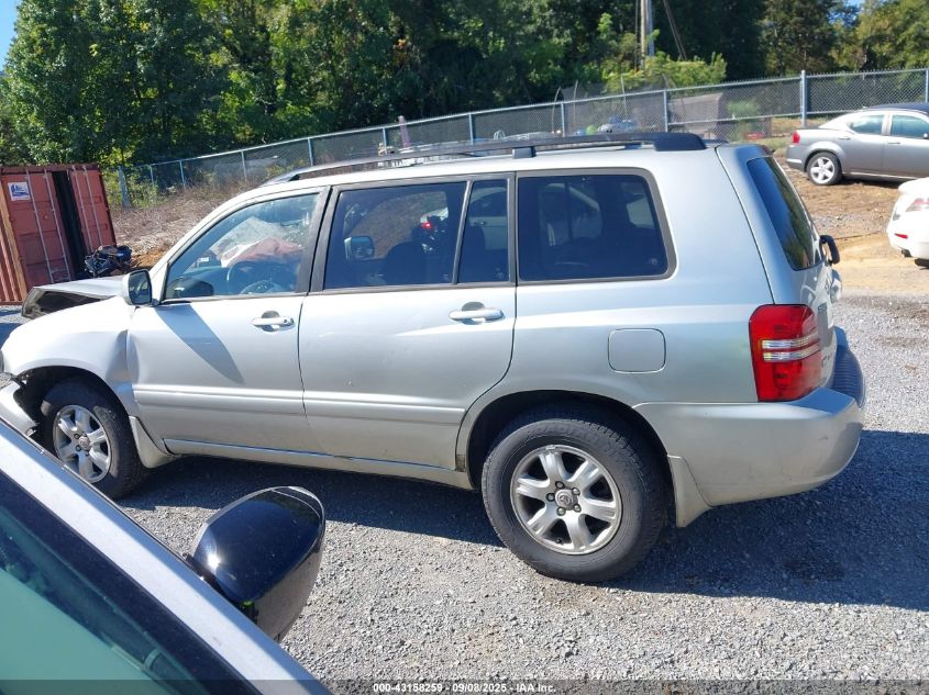 2003 Toyota Highlander V6 VIN: JTEHF21A930128211 Lot: 43158259