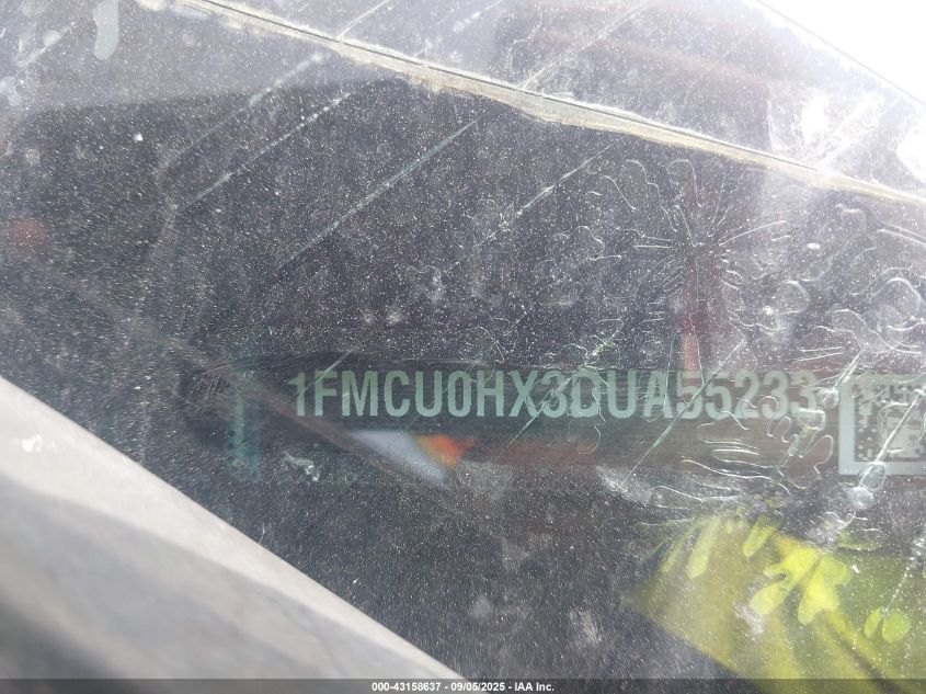 2013 Ford Escape Sel VIN: 1FMCU0HX3DUA55233 Lot: 43158637