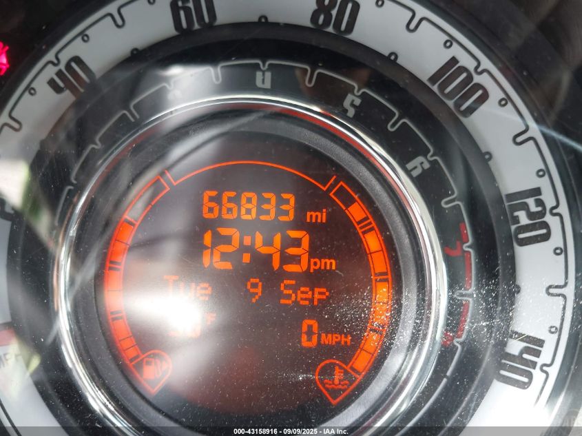 2012 Fiat 500 Pop VIN: 3C3CFFARXCT343583 Lot: 43158916