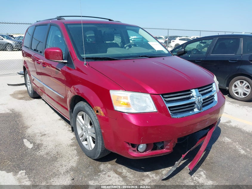 2010 Dodge Grand Caravan Crew red van gasoline 2D4RN6DX8AR384817 photo #1