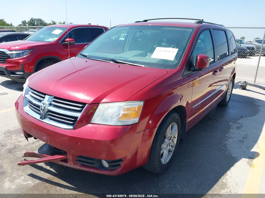 2010 Dodge Grand Caravan Crew red van gasoline 2D4RN6DX8AR384817 photo #3