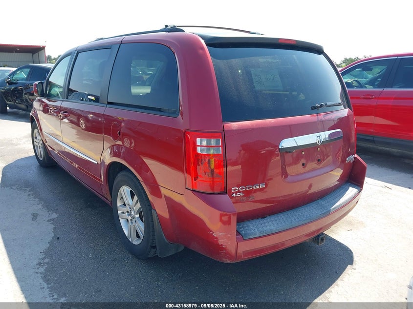 2010 Dodge Grand Caravan Crew red van gasoline 2D4RN6DX8AR384817 photo #4