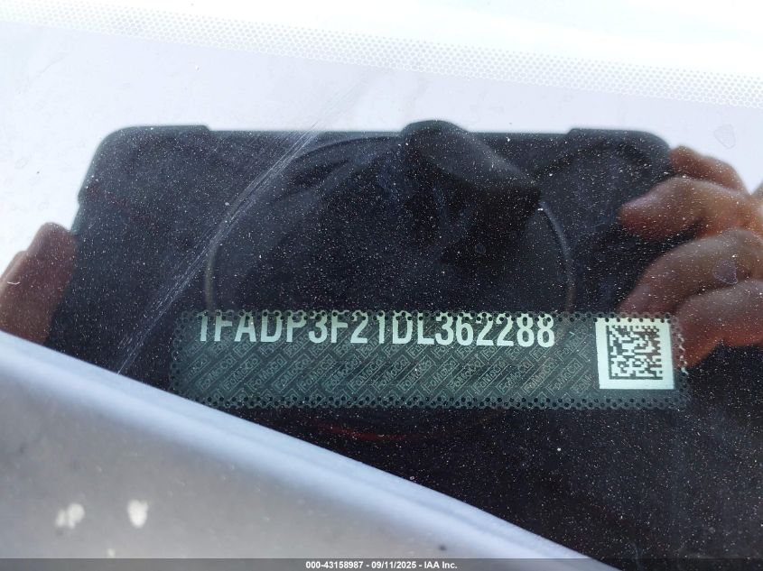2013 Ford Focus Se VIN: 1FADP3F21DL362288 Lot: 43158987