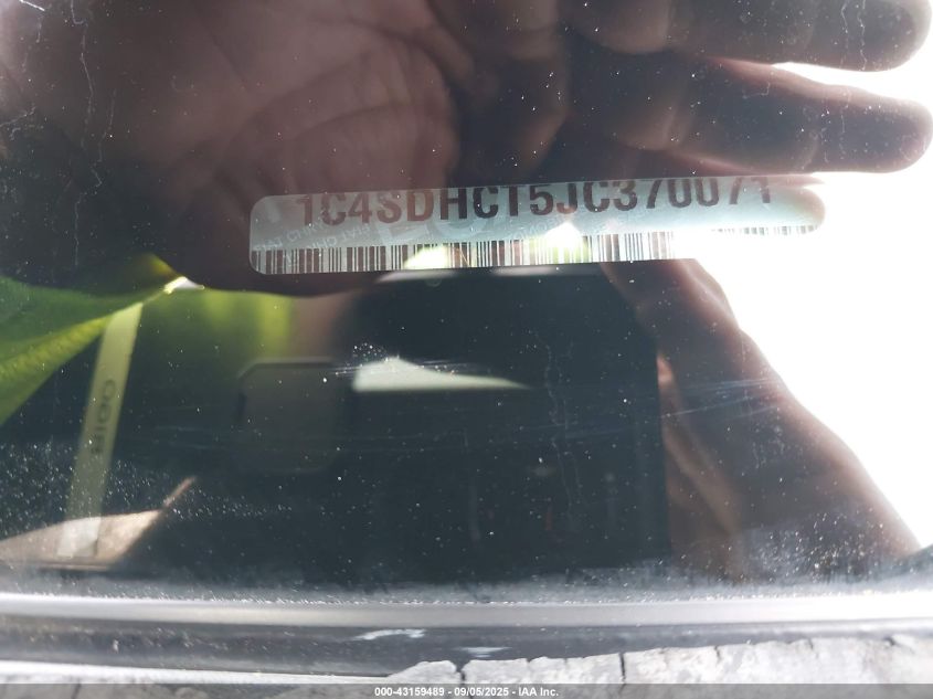 2018 Dodge Durango R/T Rwd VIN: 1C4SDHCT5JC370071 Lot: 43159489