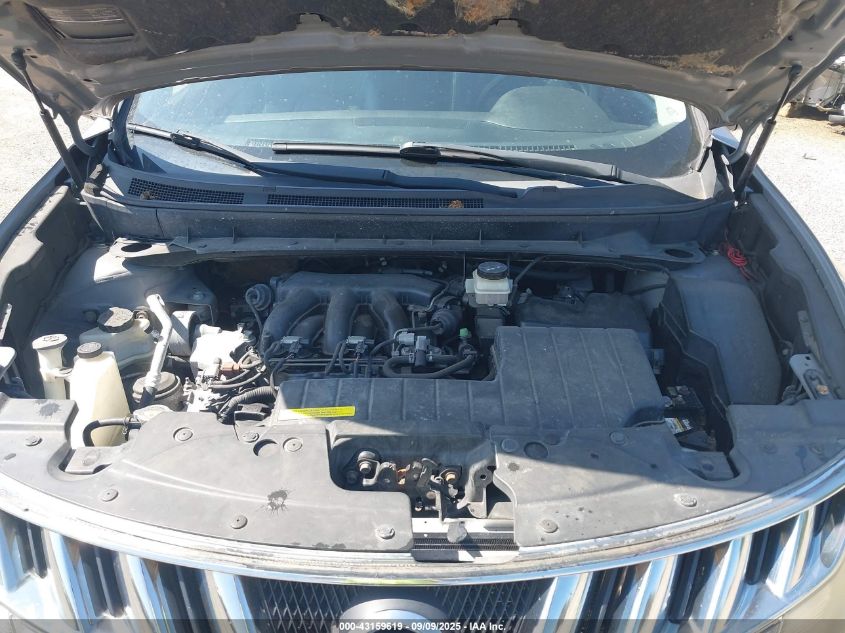 2010 Nissan Murano Sl VIN: JN8AZ1MW0AW129597 Lot: 43159619