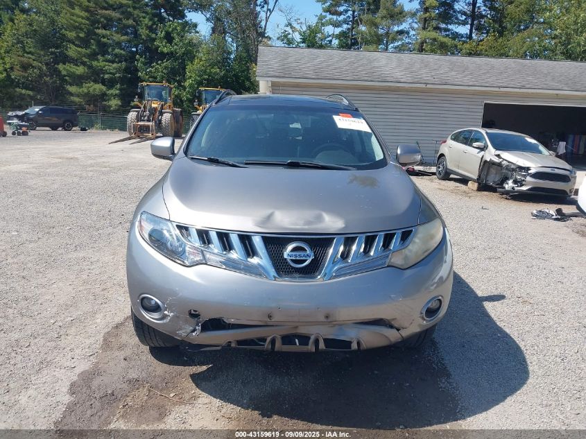 2010 Nissan Murano Sl VIN: JN8AZ1MW0AW129597 Lot: 43159619