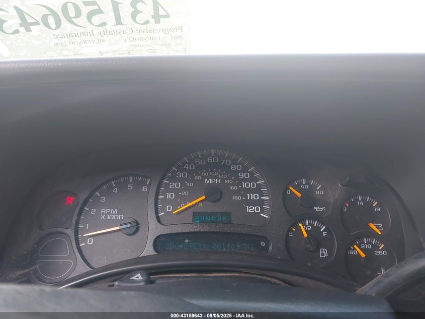 2005 Chevrolet Silverado 1500 Z71 VIN: 2GCEK13T851228027 Lot: 43159643