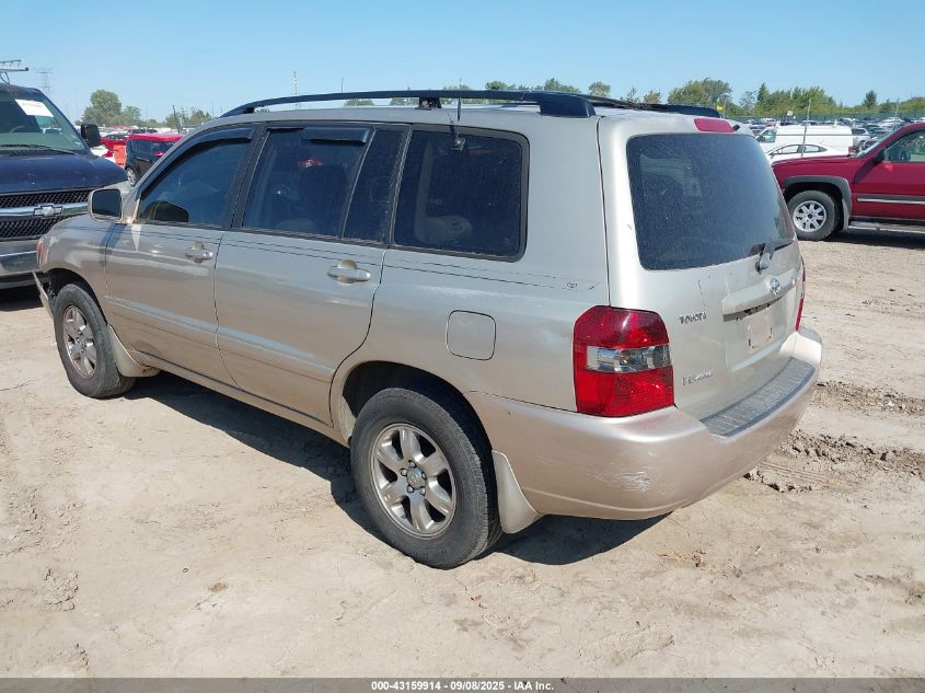 2006 Toyota Highlander V6 VIN: JTEHP21A260185786 Lot: 43159914