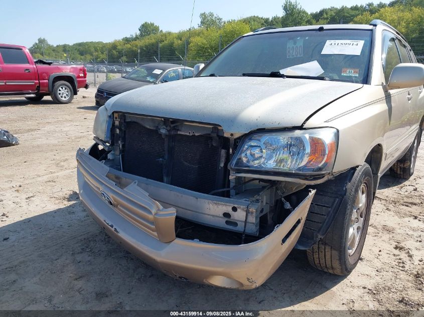 2006 Toyota Highlander V6 VIN: JTEHP21A260185786 Lot: 43159914