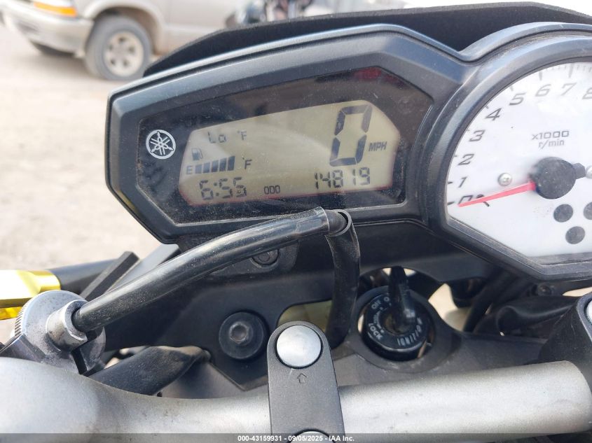 2012 Yamaha Fz8 N VIN: JYARN27E8CA001834 Lot: 43159931