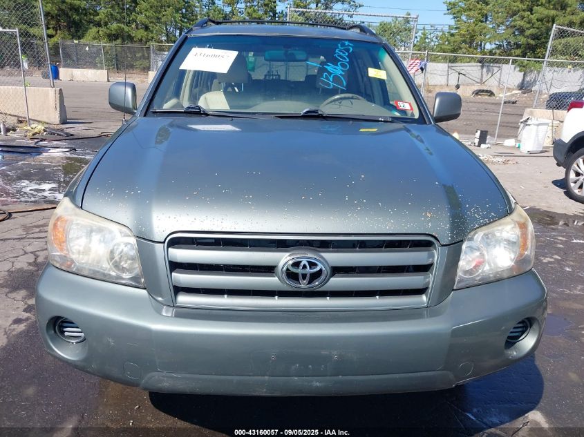 2006 Toyota Highlander VIN: JTEHD21A960040818 Lot: 43160057