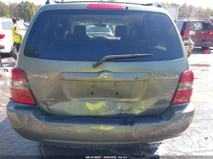 2006 Toyota Highlander VIN: JTEHD21A960040818 Lot: 43160057