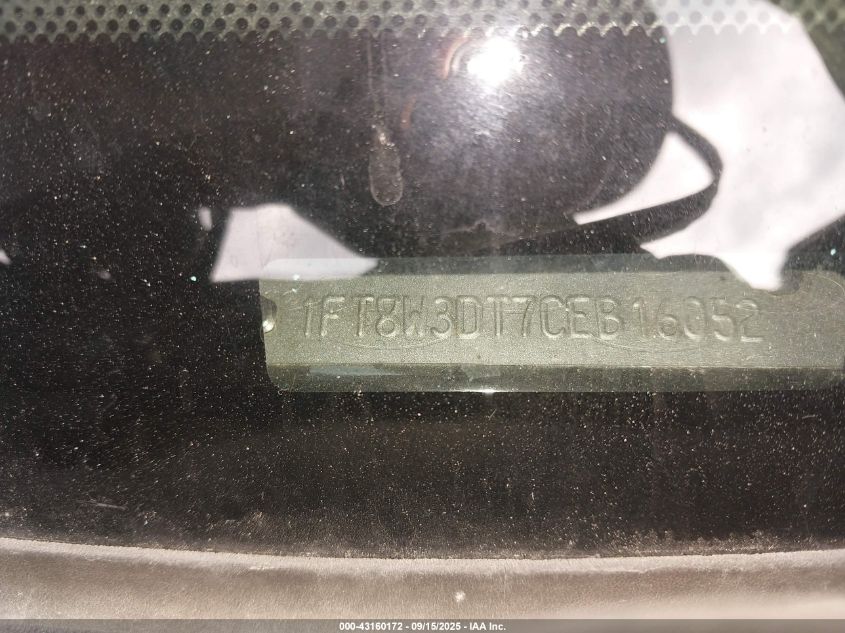 2012 Ford F-350 Lariat VIN: 1FT8W3DT7CEB16052 Lot: 43160172