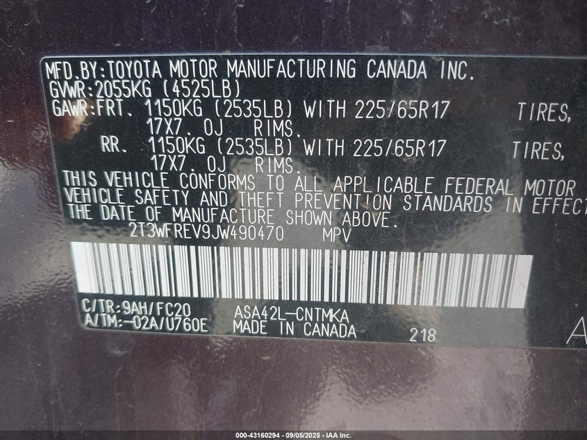 2018 TOYOTA RAV4 XLE - 2T3WFREV9JW490470