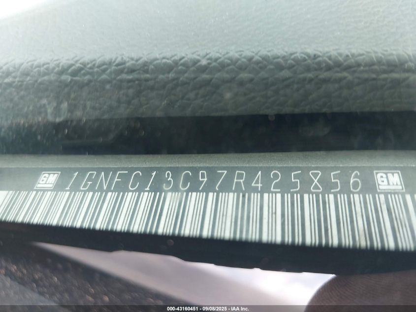 2007 Chevrolet Tahoe Ls VIN: 1GNFC13C97R425856 Lot: 43160451