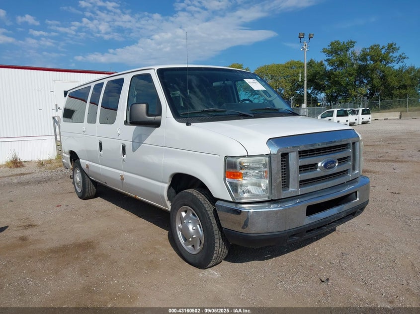 2009 Ford E-350 Super Duty Xl/Xlt white wagon gasoline 1FBNE31L19DA71915 photo #1