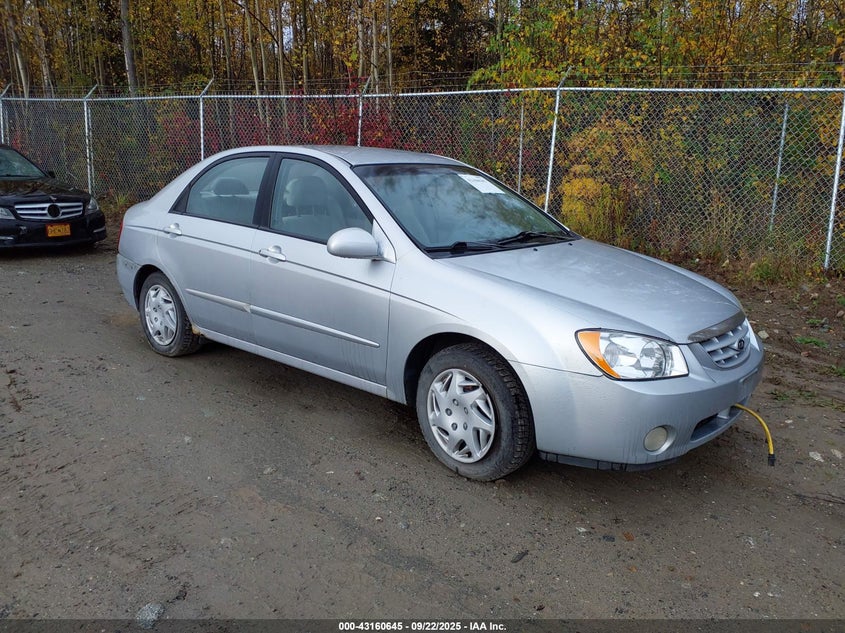 2004 Kia Spectra Ex/Lx silver sedan gasoline KNAFE121645013798 photo #1