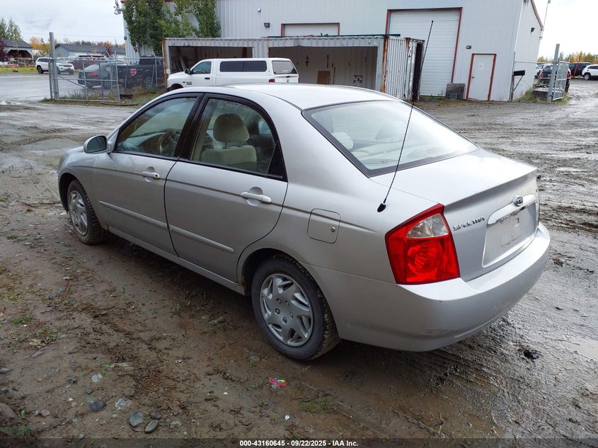 2004 Kia Spectra Ex/Lx silver sedan gasoline KNAFE121645013798 photo #4