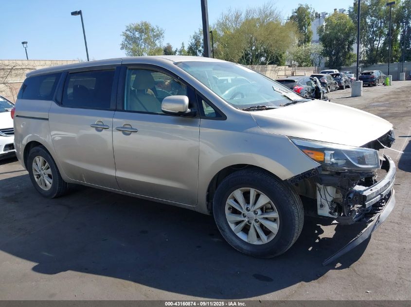 2017 Kia Sedona Lx VIN: KNDMB5C14H6244871 Lot: 43160874