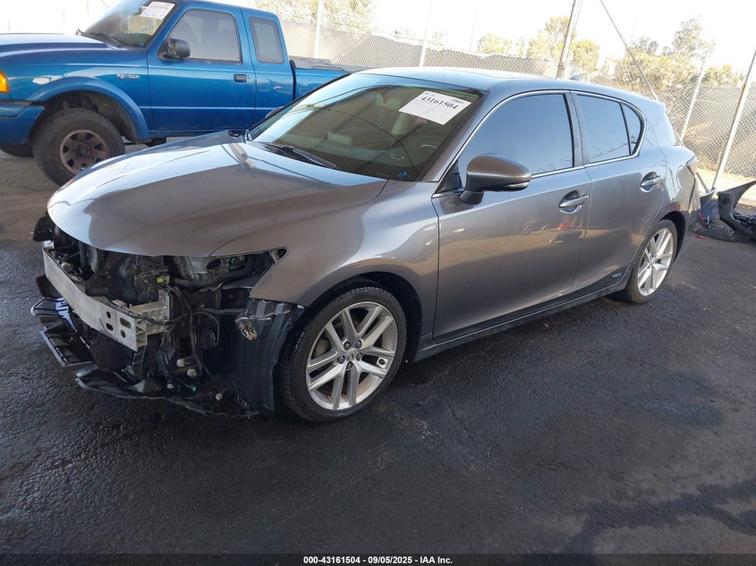 2014 Lexus Ct 200H grey  hybrid engine JTHKD5BH2E2199981 photo #3