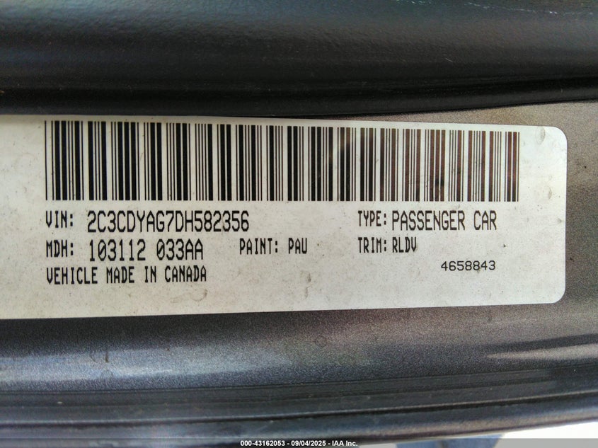 2013 DODGE CHALLENGER SXT 2C3CDYAG7DH582356