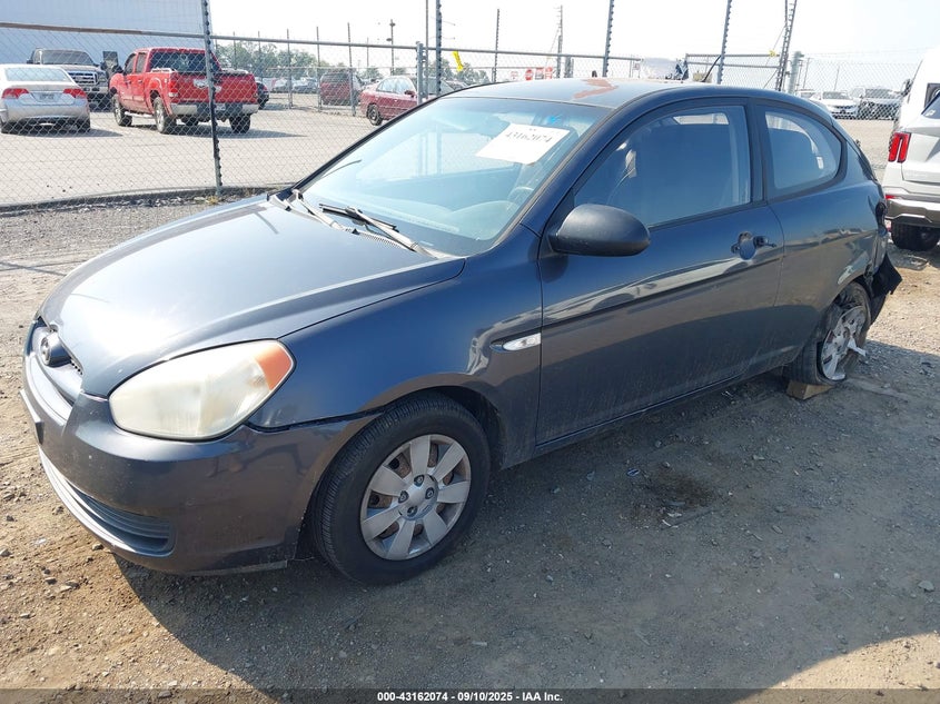 2007 Hyundai Accent Gs blue hatchback gasoline KMHCM36C47U054291 photo #3