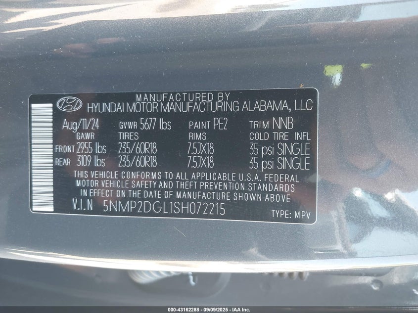 2025 HYUNDAI SANTA FE SEL - 5NMP2DGL1SH072215