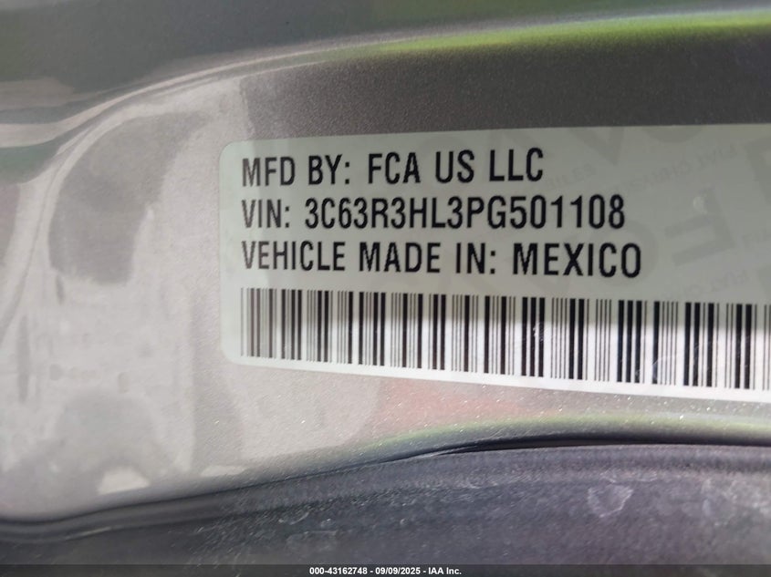 2023 Ram 3500 Lone Star 4X4 8' Box VIN: 3C63R3HL3PG501108 Lot: 43162748