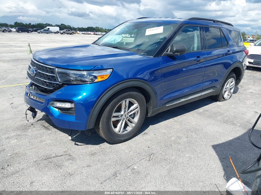2021 Ford Explorer Xlt blue other gasoline 1FMSK7DH5MGB12409 photo #3