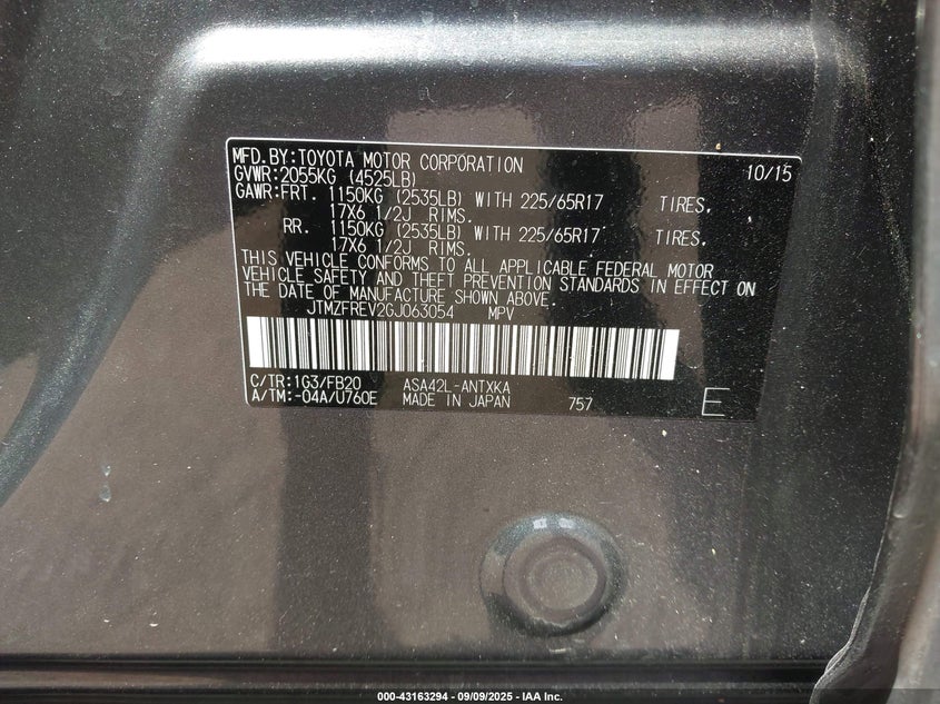 2016 TOYOTA RAV4 LE - JTMZFREV2GJ063054