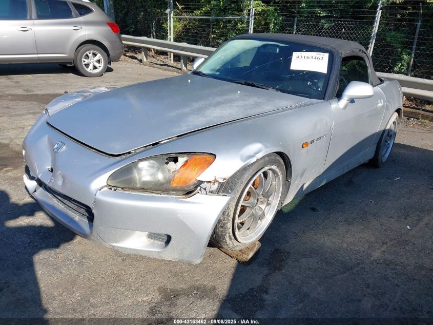 2002 Honda S2000 VIN: JHMAP11422T007152 Lot: 43163462