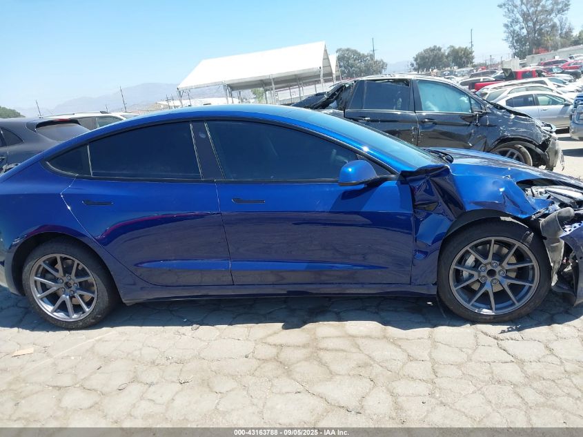 2021 Tesla Model 3 Standard Range Plus Rear-Wheel Drive VIN: 5YJ3E1EA3MF988923 Lot: 43163788