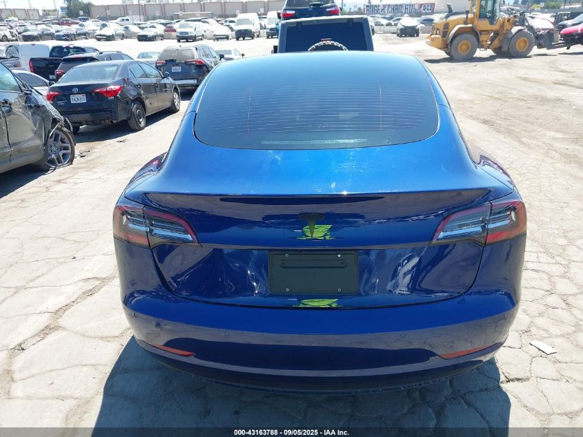 2021 Tesla Model 3 Standard Range Plus Rear-Wheel Drive VIN: 5YJ3E1EA3MF988923 Lot: 43163788