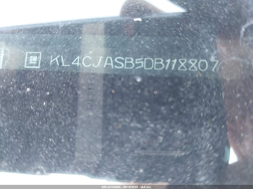 2013 Buick Encore VIN: KL4CJASB5DB118807 Lot: 43163805