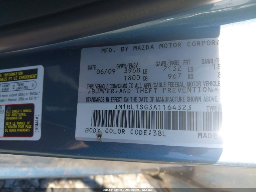2010 Mazda Mazda3 I Touring VIN: JM1BL1SG3A1164323 Lot: 43163988