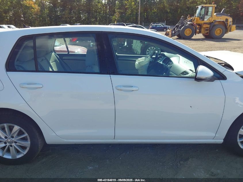 2016 Volkswagen Golf Tsi S 4-Door VIN: 3VW217AU1GM023274 Lot: 43164019