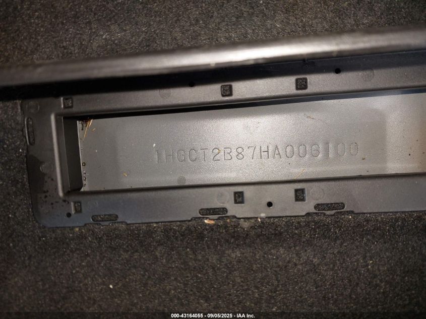 2017 Honda Accord Ex-L V6 VIN: 1HGCT2B87HA006100 Lot: 43164055
