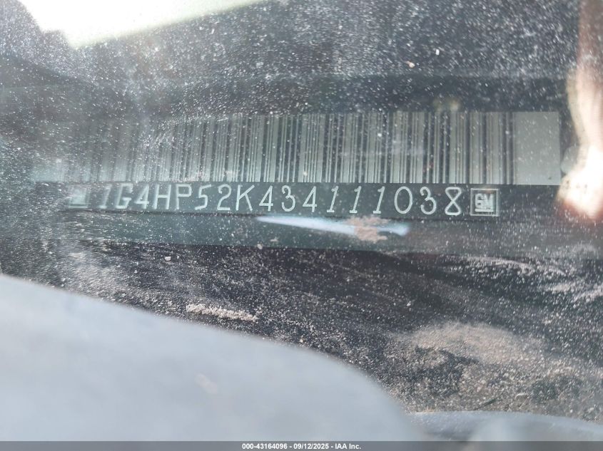 2003 Buick Lesabre Custom VIN: 1G4HP52K434111038 Lot: 43164096