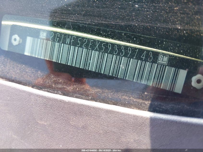 2005 Chevrolet Impala VIN: 2G1WF52EX59339143 Lot: 43164850