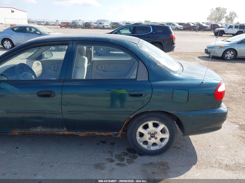 2001 Kia Sephia Ls VIN: KNAFB121915040353 Lot: 43164907
