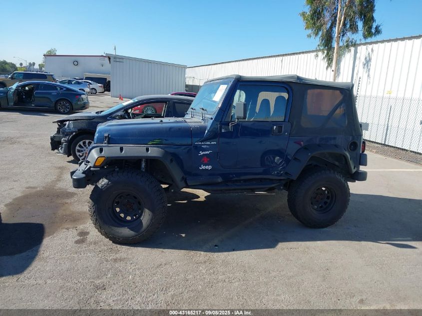 2000 Jeep Wrangler Sport VIN: 1J4FA49S8YP725684 Lot: 43165217