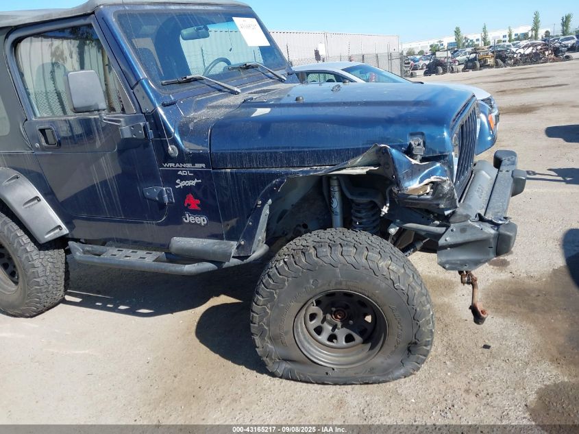 2000 Jeep Wrangler Sport VIN: 1J4FA49S8YP725684 Lot: 43165217